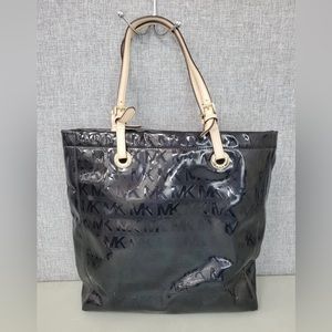 Michael Kors MK Embossed Patent Leather Tote Bag